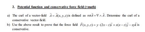 Image result for Potential Function Conservative Vector Field