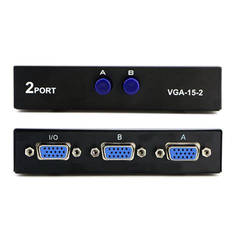 Deeirao 2 Port VGA Monitor Sharing Switch Box 2 in 1 Out for Wide ...