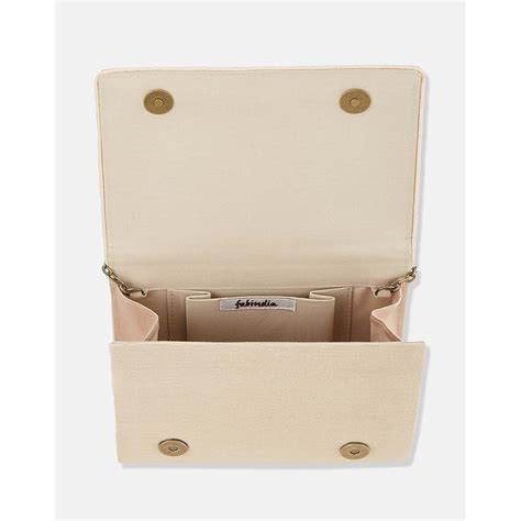 Buy Fabindia Beige Silk Blend Clutch (M) Online