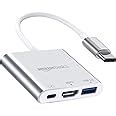 Amazon Basics 3-in-1 USB Type C to HDMI Adapter 4K@30Hz, 100W PD Fast ...