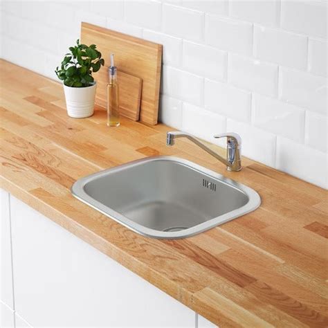 IKEA FYNDIG Inset sink, 1 bowl, stainless steel | IKEA Kitchen sinks ...
