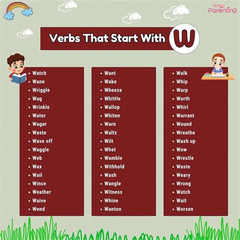 Verbs That Start With W in English (With Meanings & Examples)