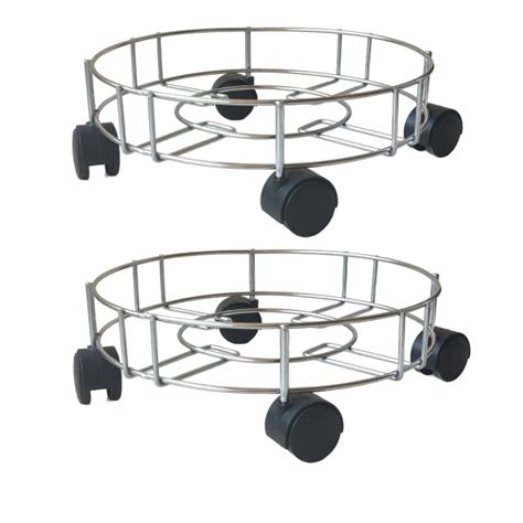 Vishva 2 Pic Stainless Steel Heavy Gas Cylinder Trolley with Wheel |Lpg ...