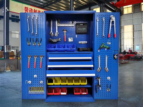 苏州重型双开门工具柜 五金多功能储物柜 带挂板抽屉式工具置物柜-阿里巴巴