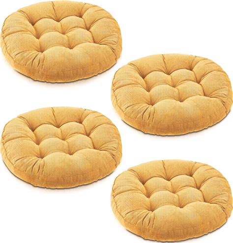 Amazon.com: 4 Pcs Round Floor Pillows Cushions 22 x 22 Inch Meditation ...