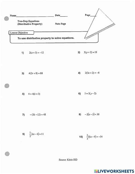 Solving Equations with Distributive Property 的图像结果