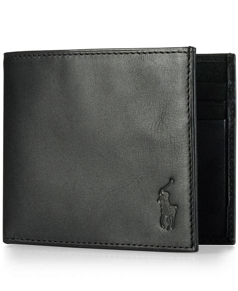Polo Ralph Lauren Men's Accessories, Burnished Leather Billfold Wallet ...