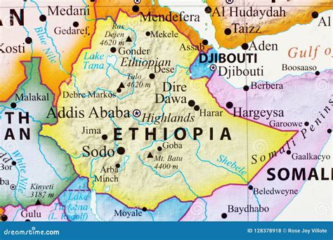 Ethiopia Map With Capitals