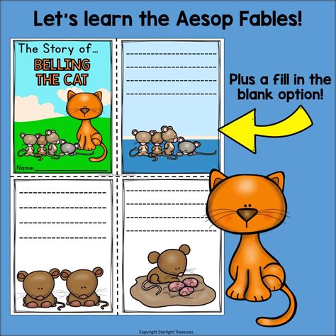 Belling the Cat Mini Book for Early Readers - Aesop's Fables | Made By ...
