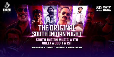 The Original South Indian Night @ HYDRA Club music-shows Event Tickets ...