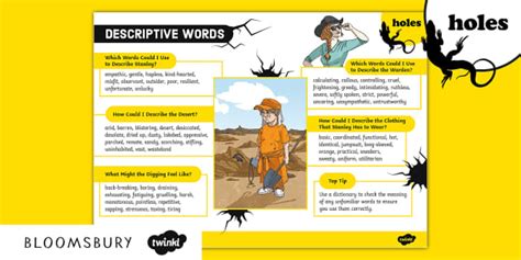 Holes: Descriptive Word Mat