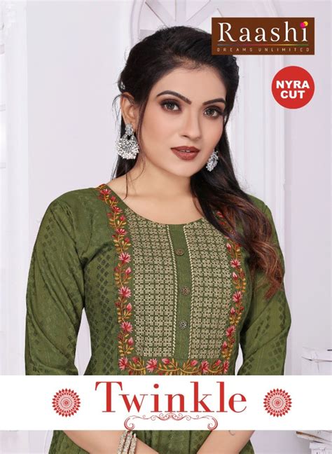 Raashi Twinkle Ethnic Wear Embroidery Kurti Collection