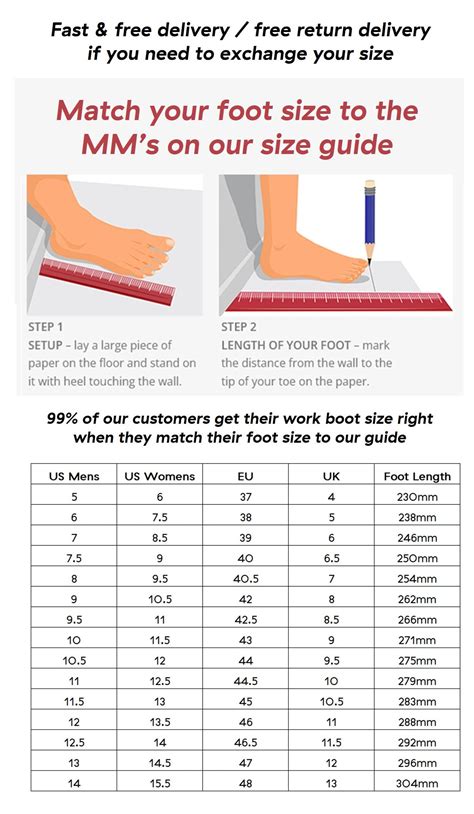 Image result for Boot Size Guide