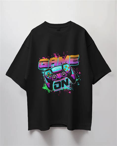 Game On Graphic Print Oversized T-Shirt – Desi Doodles