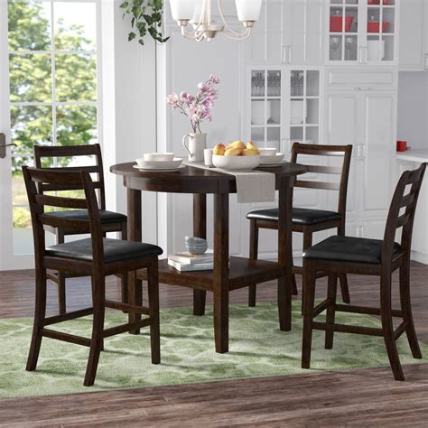 Top 20 of Denzel 5 Piece Counter Height Breakfast Nook Dining Sets