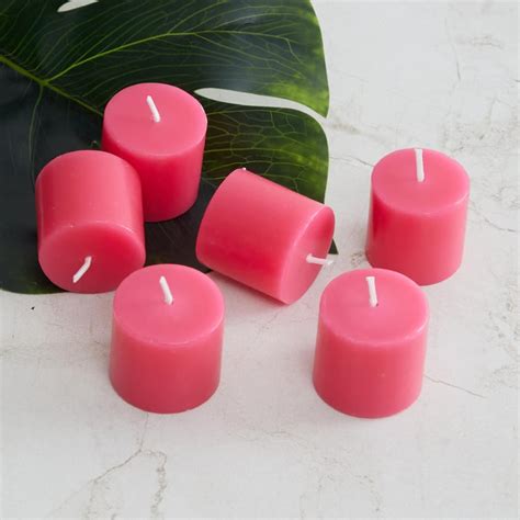 Buy Colour Connect Set of 6 Lotus and Peony Scented Votive Candles from ...