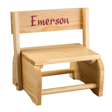 Personalized Wood Children's Chair & Stepstool | Childrens chairs, Step ...