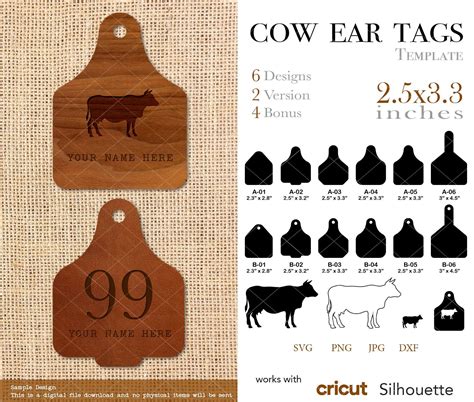 Cow Ear Tag Template | dev.onallcylinders.com