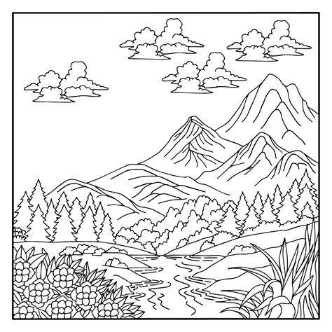 Mountain Coloring Pages