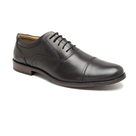 NOBLE CURVE Leather Formal Oxford Shoes Black: Buy Online at Low Prices ...