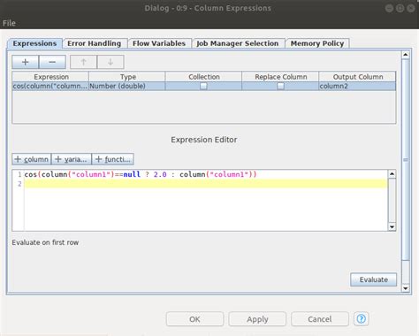 Image result for How to Use Math Formula Node in KNIME