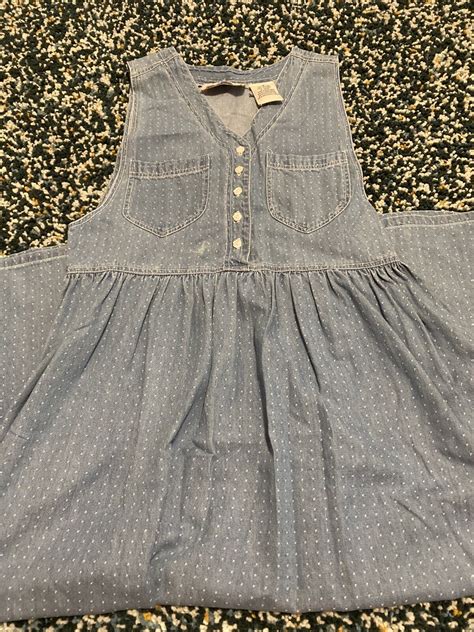 vintage 90s jean maxi dress, Erika Classics Size S - Gem