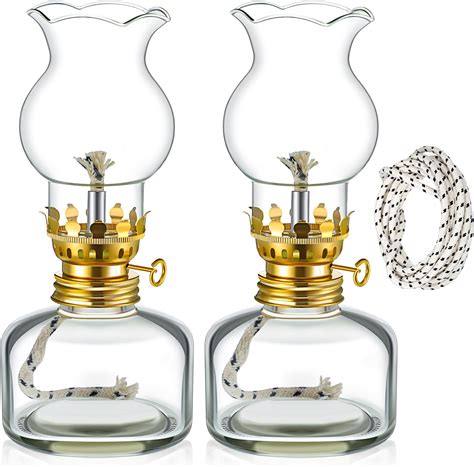 Amazon.com: Yexiya 2 Pieces Rustic Oil Lamp Lantern Large Classic ...