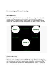 Image result for Difference Between Static & Dynamic Routing Algorithm