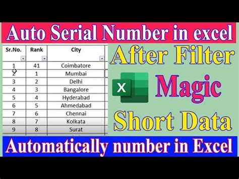 Image result for Automatic Serial Numver Formula in Exel
