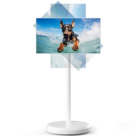 22-inch Portable TV on Wheels, 1080p Portable Touch Screen Monitor, Android12, Full Swivel ...