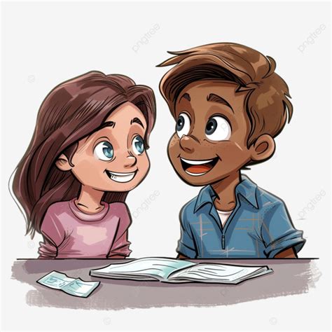 Discuss Two Students Cartoon 的图像结果