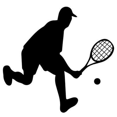Male Tennis Player Silhouette Sports - Wall Decal Custom Vinyl Art Stickers - Etsy
