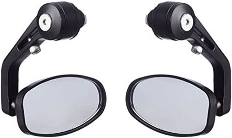 Universal Aluminum, Mirror Glass Bar End Rear View Mirrors Motorcycle ...