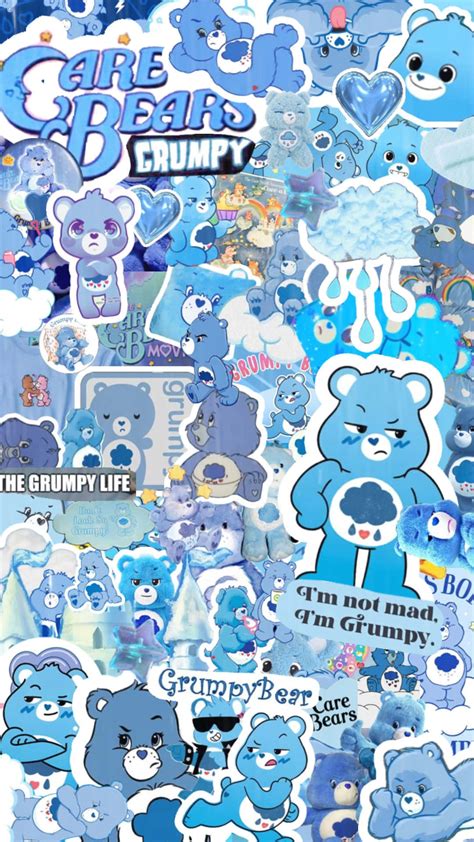 Download Grumpy Care Bears Collagei Phone Wallpaper Wallpaper ...
