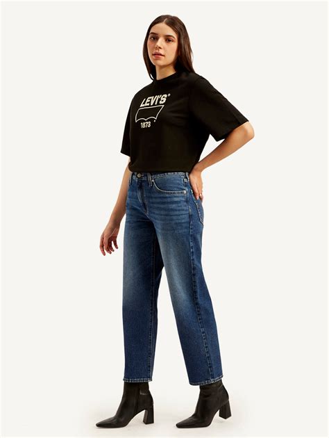 Women's 94 Blue Baggy Fit High Rise Jeans – Levis India Store
