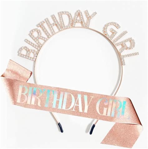 Buy Rose Gold Birthday Party Decorations,Rose Gold Crystal Happy ...