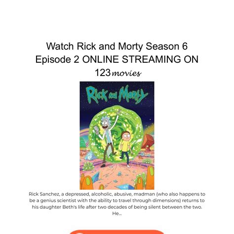Watch Rick and Morty Season 6 Episode 2 ONLINE STREAMING ON 123𝓶𝓸𝓿𝓲𝓮𝓼 ...