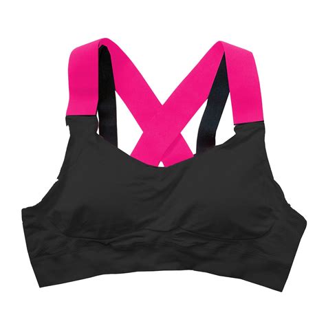 Runner Island Bonnie's Black Strappy Large Bust Sports Bra | Sports bra ...