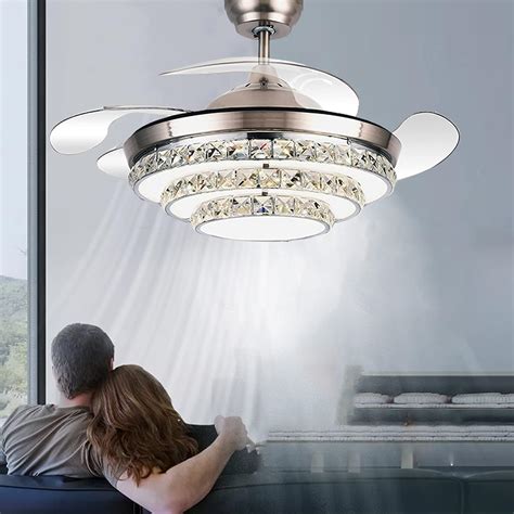 TFCFL 42-inch Dimmable Retractable Ceiling Fan Light with India | Ubuy