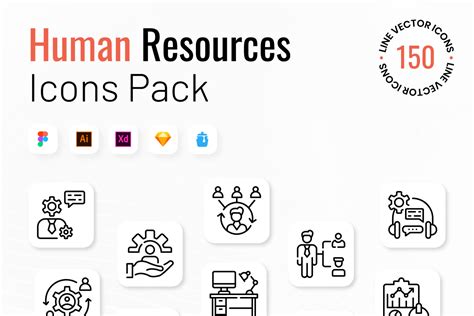 Human Resource Icons Pack on Yellow Images Creative Store - 132844