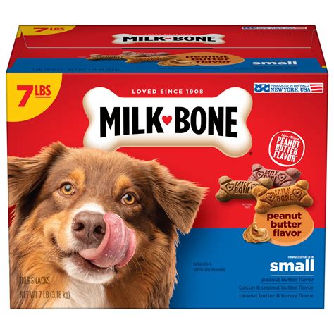 Milk-Bone Peanut Butter Flavor Naturally & Artificially Flavored Dog ...