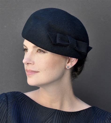 Fascinator Cocktail Hat, Women's Black Hat, Ladies Black Hat, Formal ...