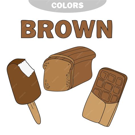 Premium Vector | Learn The Color Brown - things that are brown color ...