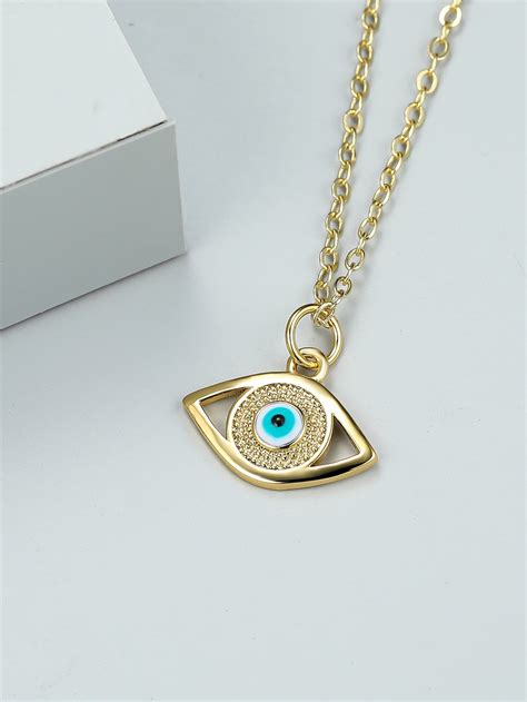 Evil eye necklace blue evil eye necklace hamsa jewelry etsy – Artofit