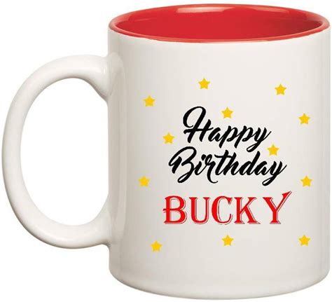 HUPPME Happy Birthday Bucky Inner Red Ceramic Coffee Mug Price in India ...