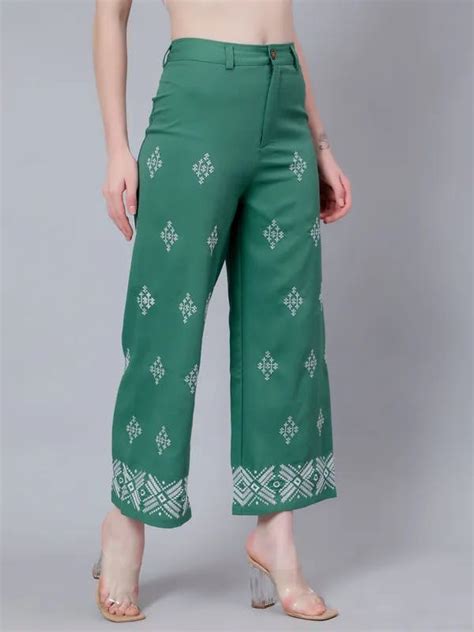 High Waist Embroidered Trousers | ANNY