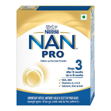Buy Nestlé NAN PRO 3 Follow-Up Formula-Powder After 12 months, Up to 18 ...