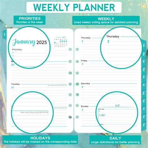 Snapklik.com : 2025 Planner Refills - Planner Refills, JAN 2025 - DEC ...