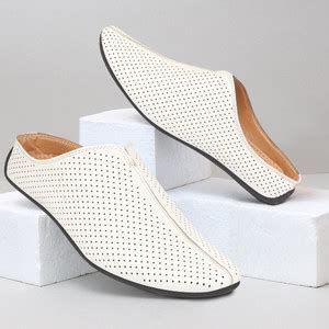 FAUSTO Back Open Perforated Design Party Wedding Slip On Shoes Ethnic ...