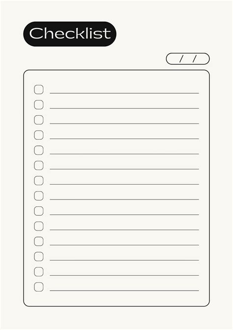 Checklist Layout Template 的图像结果
